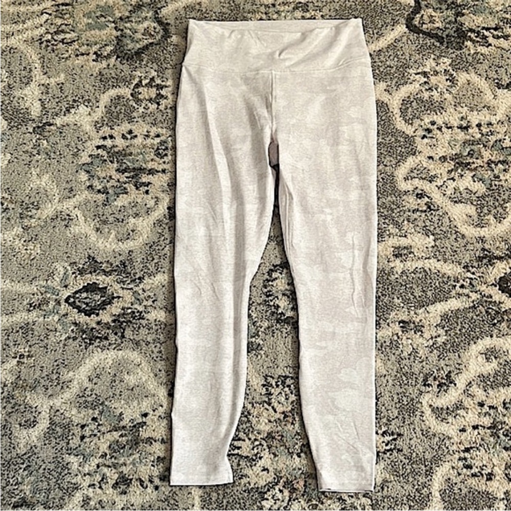 Fabletics white and Light Gray camo Leggings